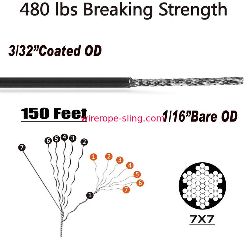 String Light Hanging Kit 150 FT Heavy Duty 10mm Wire Rope