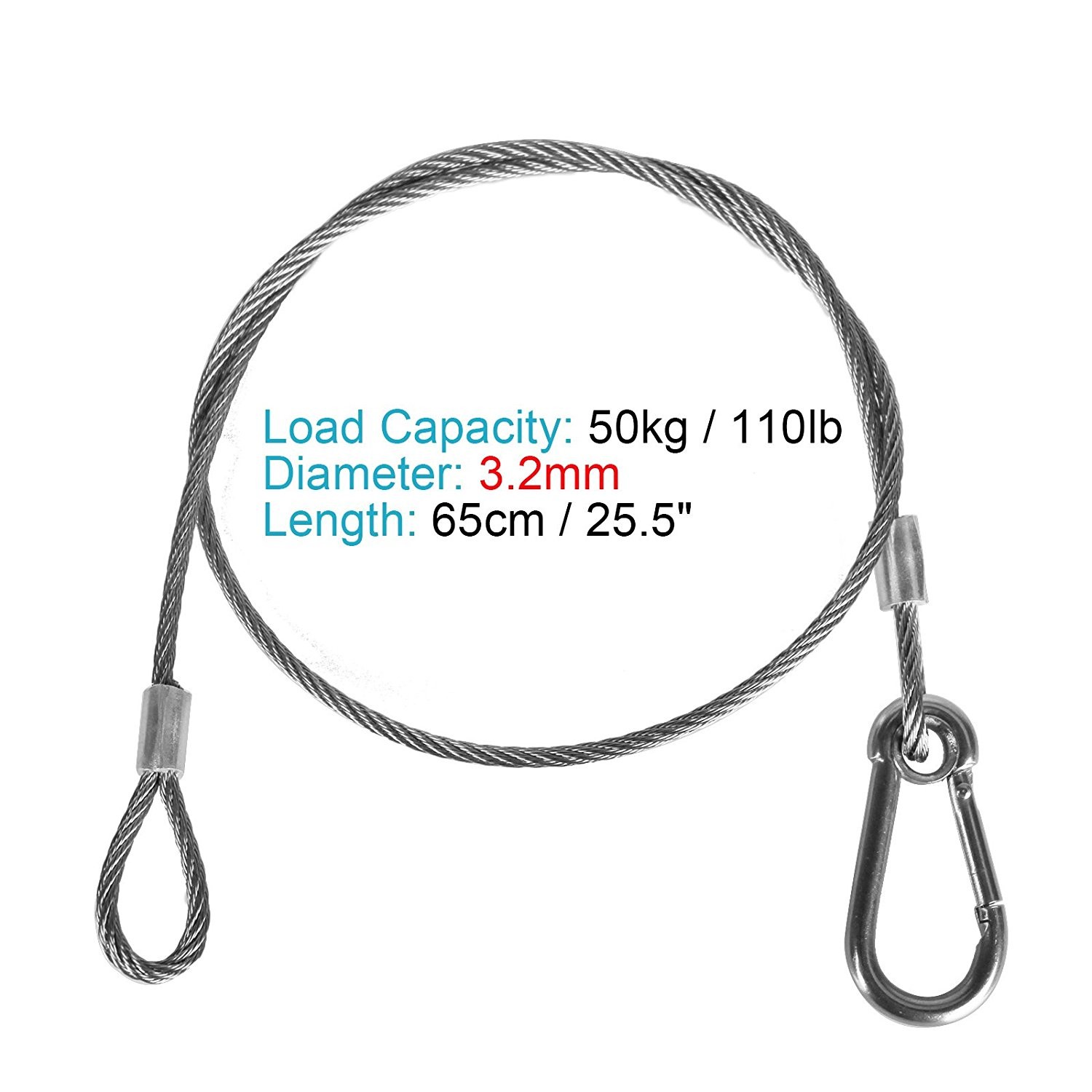 dorp stoomboot Laatste Wear Resisting Stainless Steel Sling , Steel Cable Slings Safety For Stage  Lighting