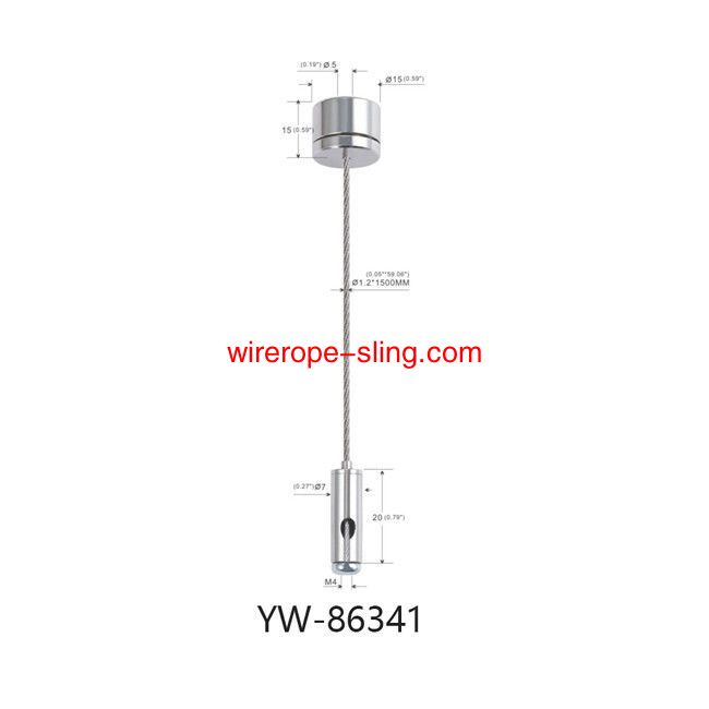 Ceiling light Suspension Hanging Kit Nickel Plated Brass With Adjustable Gripper YW86340