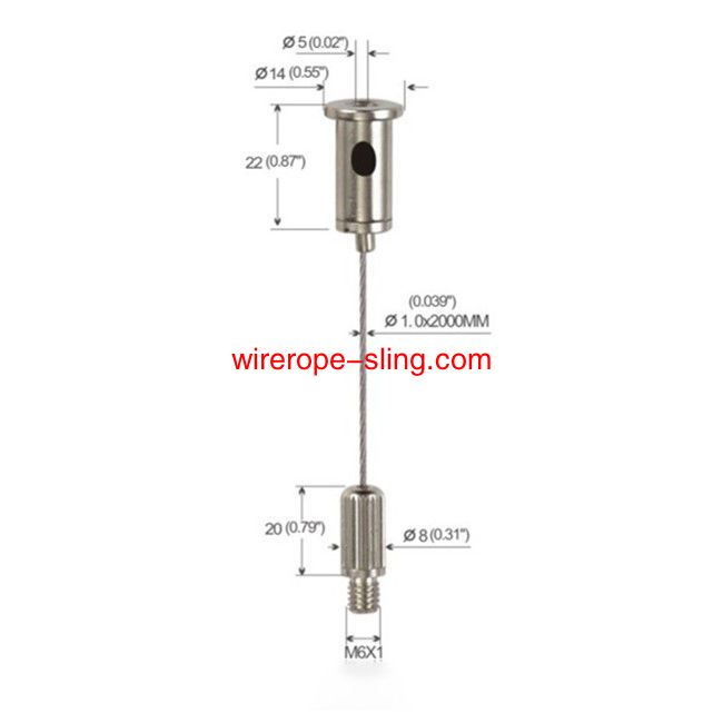 Assembly Finishing Panel Wire Rope Suspension Systems Adjustable YW86003