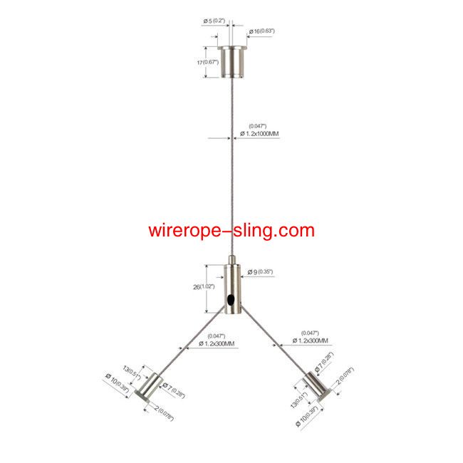 Y Fits Wire Rope Cable Hanging Kits Copper Plated Nickel For LED Panel Lights YW86035