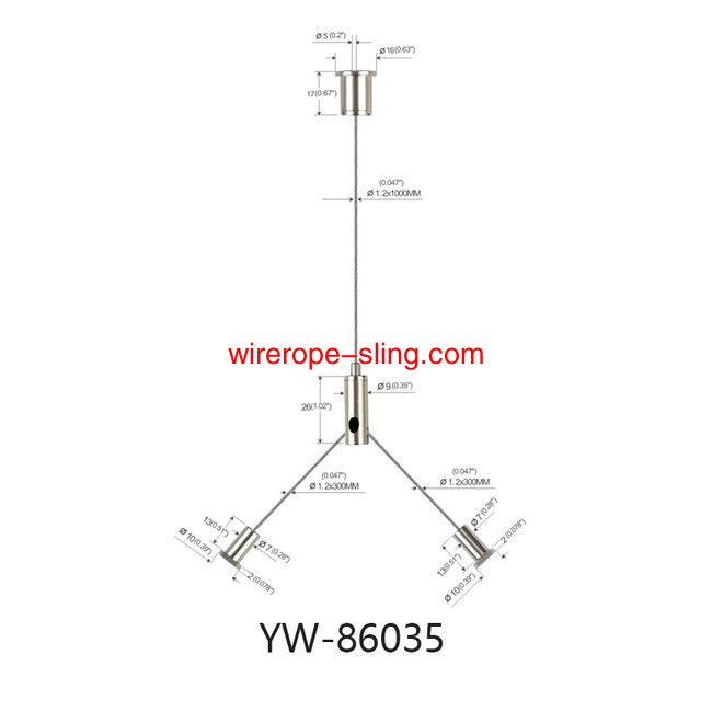 LED Panel Light Wire Rope Cable Hanging Kit Brass Plated Black Y-Fits YW86034