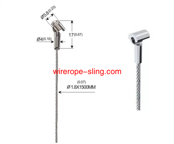 1.8MM Stainless Steel Cobra End Cable Hanging Kit For Hanging Artwork And Pictures
