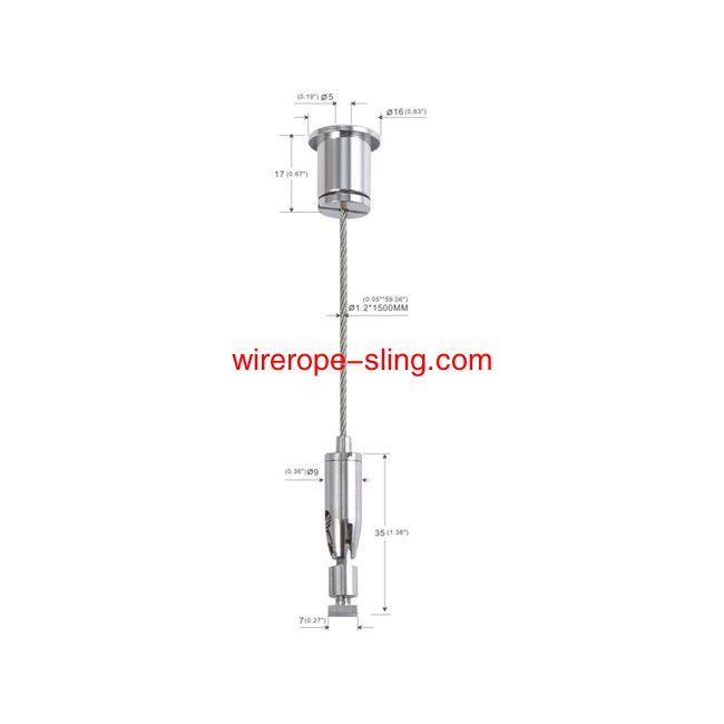 Led Light Cable Suspension Hanging Kit Brass Material With Swingable Gripper YW86334