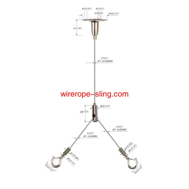 LED Panel Lights Ceiling Cable LED Light Hanging Kit Copper Material Y-Fits YW86033