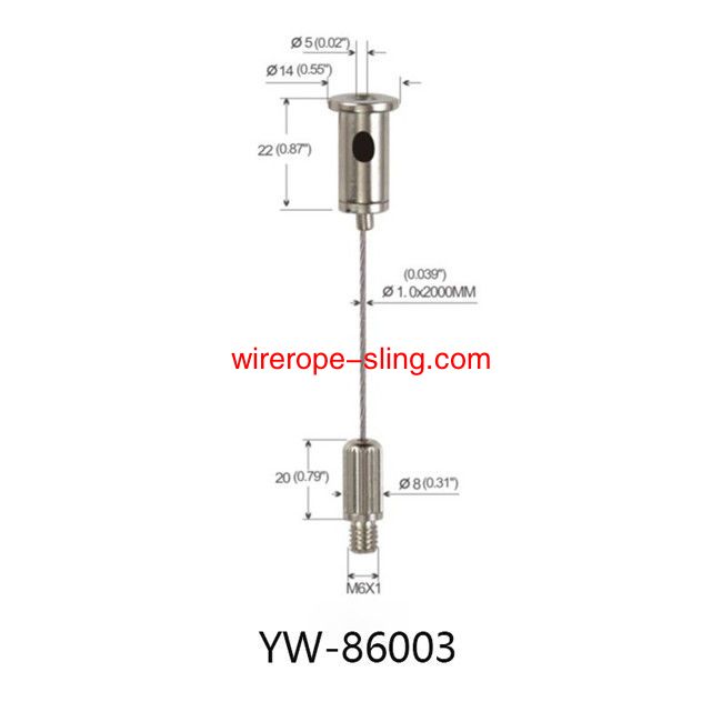 Assembly Finishing Panel Wire Rope Suspension Systems Adjustable YW86003