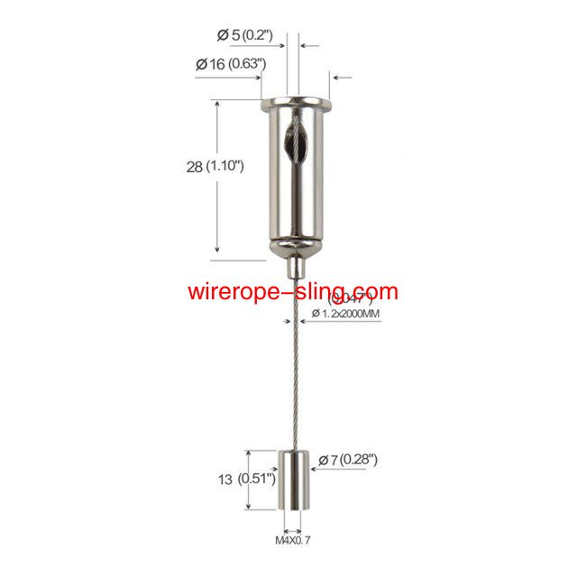 Self Locking Lighting Cable Suspension Kits Up And Down Adjustable YW86010