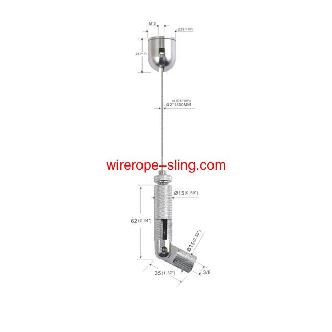 Ceiling light Suspension Hanging Kit Nickel Plated Brass With Adjustable Gripper YW86340