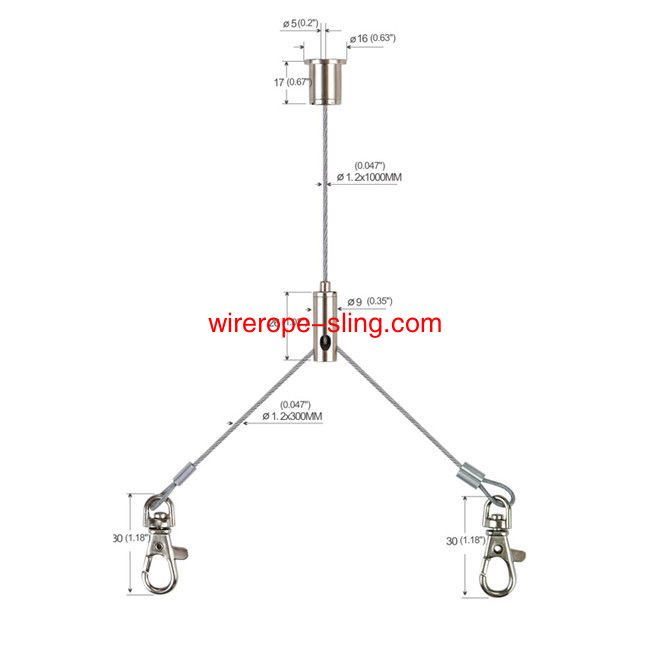 Y Type Nickel Plated Brass Art Cable Hanging And Picture Suspension Hanging Kit YW86021