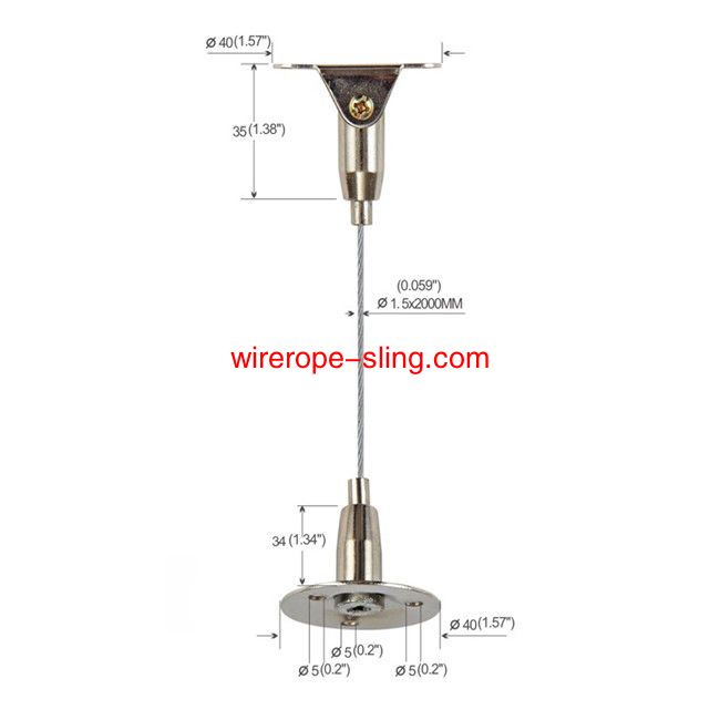 Brass Three Holes Ceiling Cable Hanging System Light Fittings 180° Adjustable YW86017
