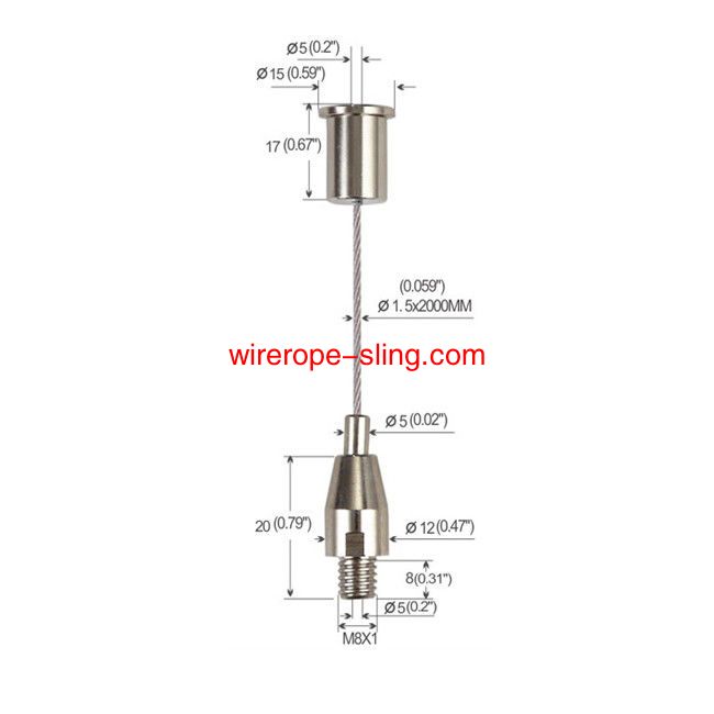Flexible Size Wire Rope Hanging Systems For Lighting Fixture YW86002