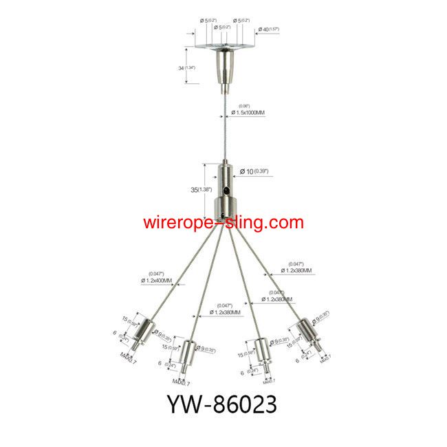 Y Type Nickel Plated Brass Art Cable Hanging And Picture Suspension Hanging Kit YW86021