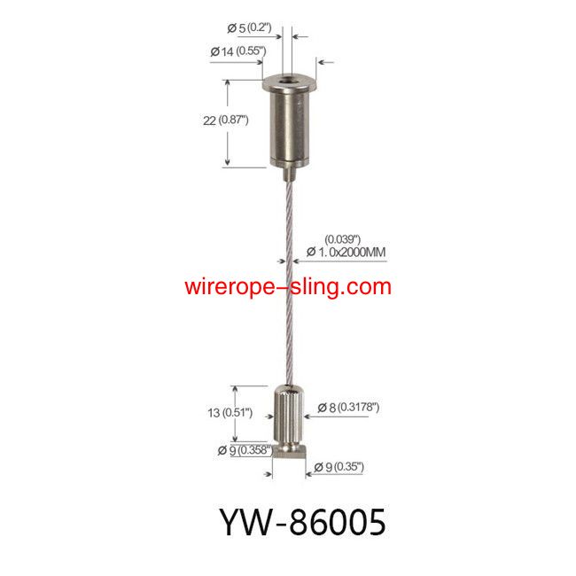 Assembly Finishing Panel Wire Rope Suspension Systems Adjustable YW86003