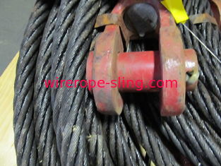 Tight Structure Wire Rope Lifting Slings , Steel Cable Slings Crosby Ends