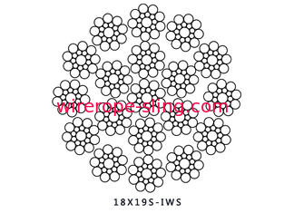 18X19S IWS Steel Wire Rope Anti Fatigue Strength With Wooden Reel Packing