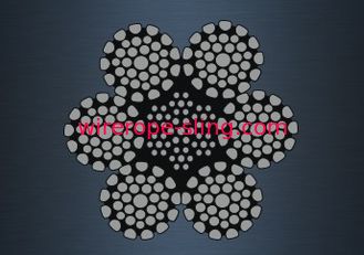 Dimensional Stability Galvanized Wire Rope Long Fatigue Life For Luffing Ropes