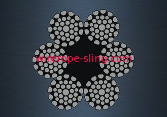Dimensional Stability Galvanized Wire Rope Long Fatigue Life For Luffing Ropes