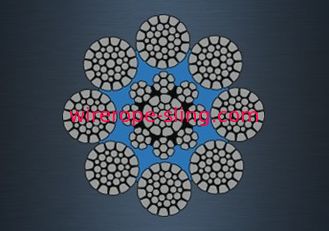 Safety Galvanized Steel Rope , Compacted  Wire Rope High Bending Fatigue Life