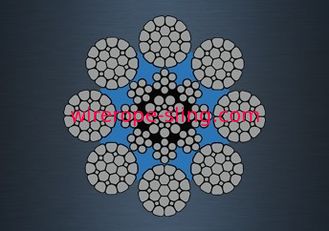 Non - Alloy Galvanized Wire Rope ASTM Standard For Harbour Mobile Crane