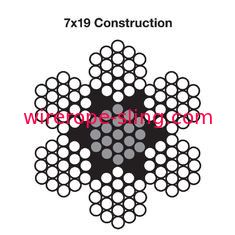 7x19 AISI316 Stainless Steel Wire Rope Long Service Life For Green Wall