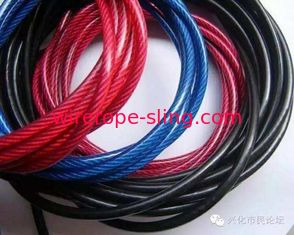 Zinc Plated Nylon Coated Wire Rope AISI Standard Steel For Mining Cableway