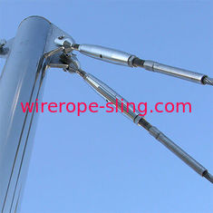 Fork Tensioner Steel Wire Rope Assemblies 1 X 19 Strand Wire Rope