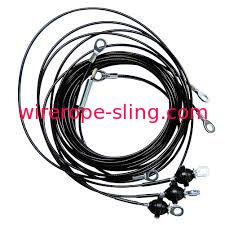 Gym Wire Rope Assemblies 3.2mm Diameter 7 X 19 Galvanised Steel Rope