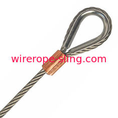 Hard Wire Rope Thimble , Wire Cable Assemblies 316 Grade Stainless Steel