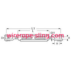 316 / 304 Stainless Steel Turnbuckle , Yacht Rigging Hardware Highly Polished Finish