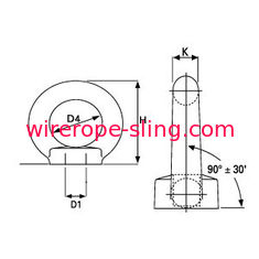DIN Standard Marine Rigging Hardware Eyebolts & Eyenuts For Lifting Material