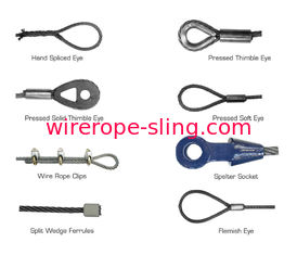 Flemish eye Wire Rope Sling Wear Resistance Light Weight Corrosion