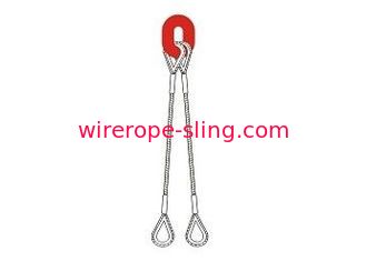 2 Leg Wire Cable Sling Professional Swaged Bridle With Abrasion Resistance