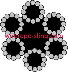 High Flexibility Steel Wire Rope 6 X 12 For Bundling Ungalvanized / Galvanized