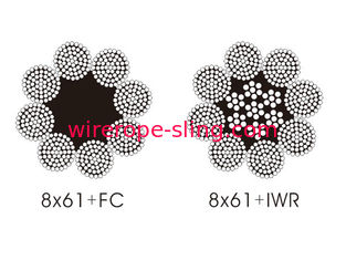 Wear Resistant Steel Wire Rope Round Strand 8 X 61 With High Strength
