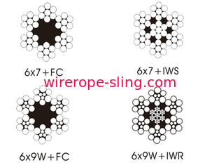 Bundling Galvanized Steel Wire 6 X 9 , Trawling 5mm Steel Lifting Cables
