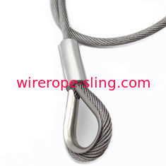Stainless Steel Cable Lifting Slings 5.0mm 1 * 19 Oem With Inch Thimble