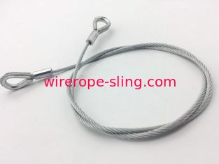 Clear Galvanized Wire Rope Sling Steel Material 2.0mm With Loop / Eye Thimble