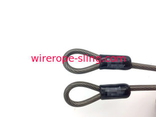 Transparent PVC Coated Galvanized Wire Rope Sling With Loop And Thimble