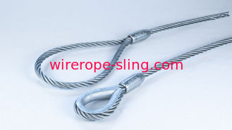 Steel Wire Rope Sling Flemished Eye EIPS 6x25 Steel Core 3/8" x 8' 