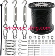 Globe String Light Suspension Kit Wire Rope Assemblies Cable Turnbuckle And Hooks