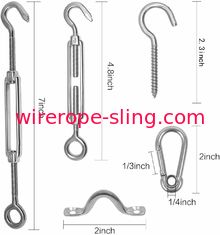 Globe String Light Suspension Kit Wire Rope Assemblies Cable Turnbuckle And Hooks