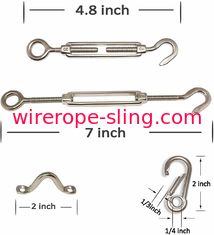 Vinyl - Coated 164 Ft 7x19 Stainless Steel Wire Rope With Turnbuckle And Hooks
