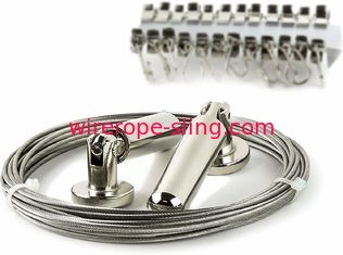 Wallniture Curtain Drape Stainless Steel Wire Rope Set With 24 Clips Multi - Purpose