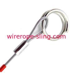 PVC Coating Stainless Wire Lifting Steel Cable Sling Assemblied Hook And Ring
