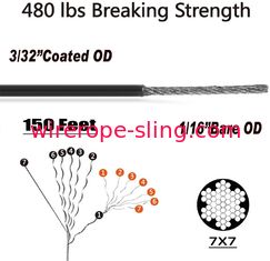 String Light Hanging Kit 150 FT Heavy Duty 10mm Wire Rope