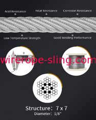 T316 Construction 1000FT 7x7 Stainless Steel Wire Rope