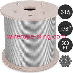 500Ft Railing Decking Aircraft 1x19 Stainless Steel Wire Rope