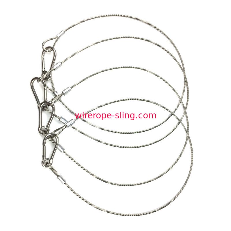 Tight Structure Wire Rope Sling Security Lanyard High Temperature Resistance