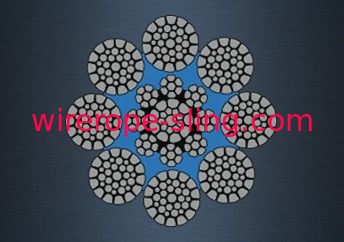 Safety Galvanized Steel Rope , Compacted  Wire Rope High Bending Fatigue Life