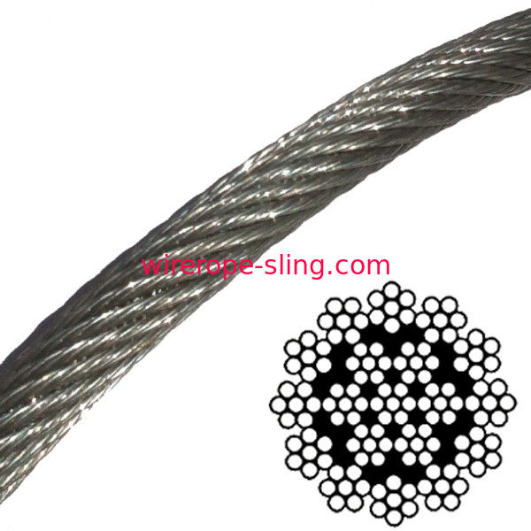Non - Alloy Stranded Steel Cable , Stainless Steel Rope Military Lubricated